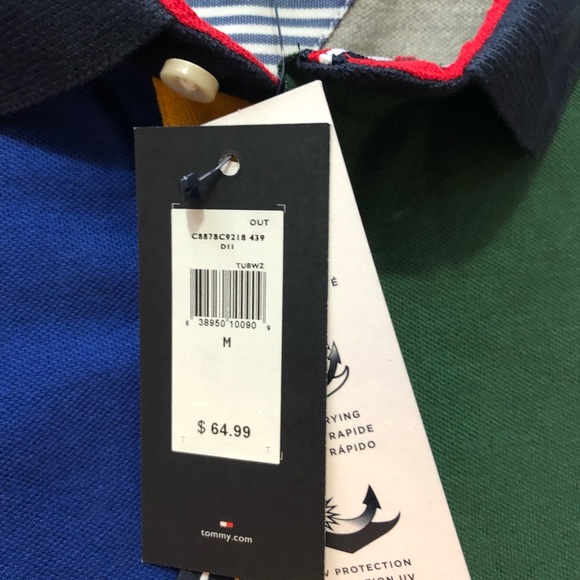 Men’s Tommy Hilfiger color blocked polo - Picture 3 of 4